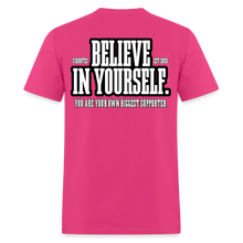 Load image into Gallery viewer, Believe T-Shirt (Black Outline) - fuchsia
