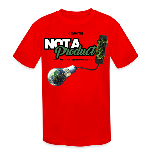 Not A Product Kids' Moisture Wicking Performance T-Shirt - red