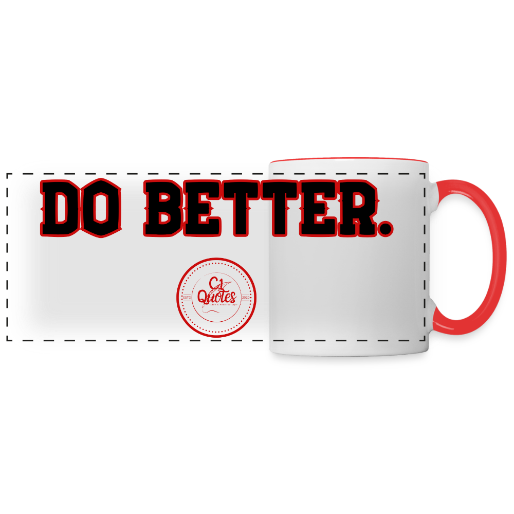 Do Better Panoramic Mug (Red Print) - white/red