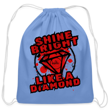 Load image into Gallery viewer, Shine Bright Cotton Drawstring Bag - carolina blue
