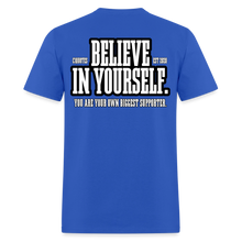Load image into Gallery viewer, Believe T-Shirt (Black Outline) - royal blue
