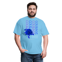 Load image into Gallery viewer, Courage Unisex T-Shirt - aquatic blue
