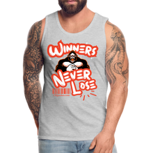Load image into Gallery viewer, Winners Never Lose Men’s Premium Tank - heather gray
