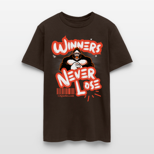 Winners Never Lose T-Shirt - brown