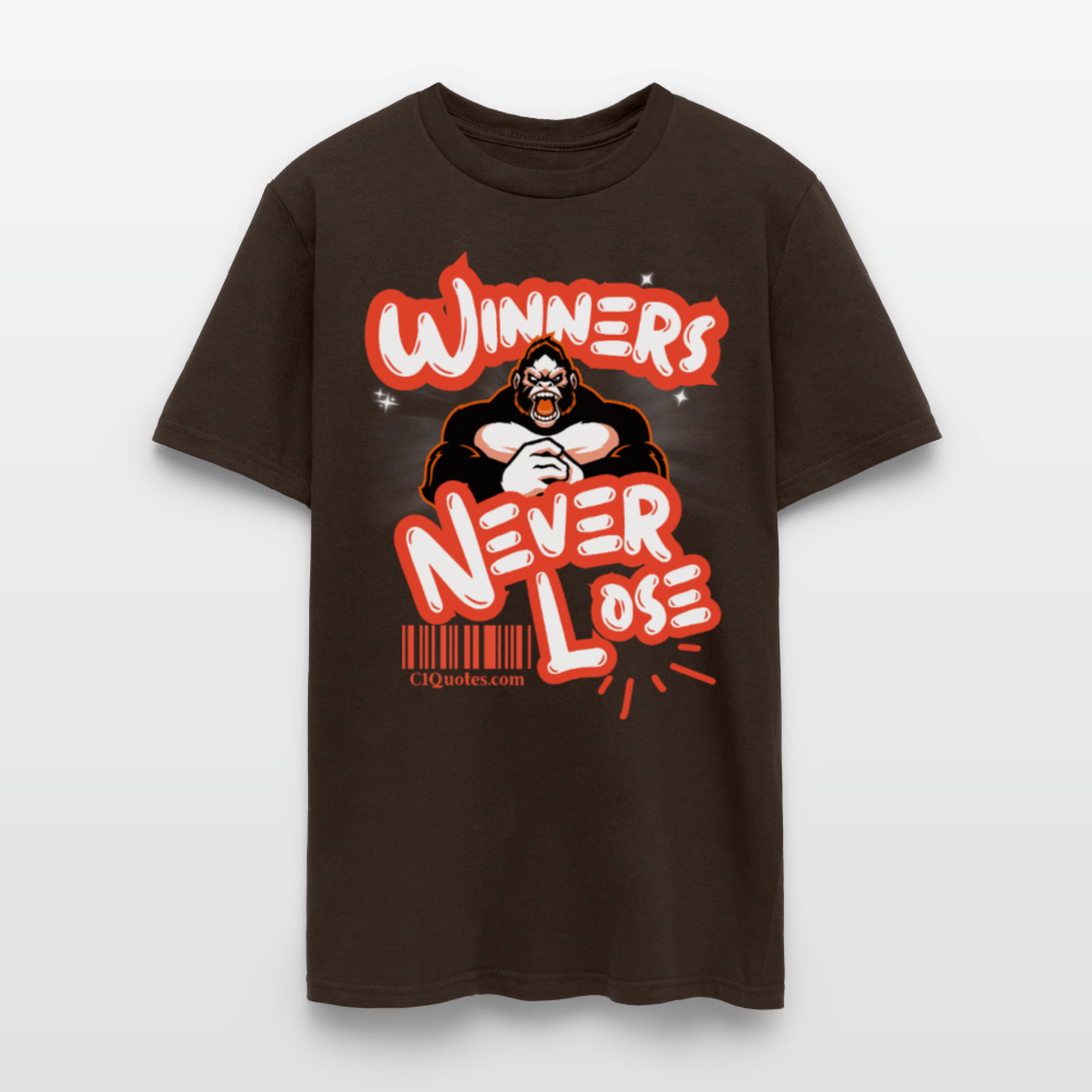 Winners Never Lose T-Shirt - brown