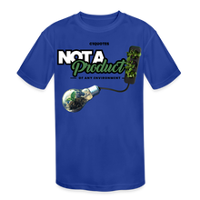 Load image into Gallery viewer, Not A Product Kids&#39; Moisture Wicking Performance T-Shirt - royal blue
