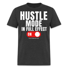 Load image into Gallery viewer, Hustle Mode Unisex Classic T-Shirt (White Print) - heather black

