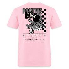 Load image into Gallery viewer, Positive Vibes T-Shirt (Gray Outline) - pink
