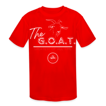 Load image into Gallery viewer, The GOAT Kids&#39; Moisture Wicking Performance T-Shirt - red
