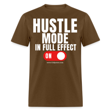 Load image into Gallery viewer, Hustle Mode Unisex Classic T-Shirt (White Print) - brown
