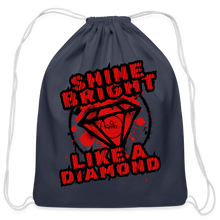 Load image into Gallery viewer, Shine Bright Cotton Drawstring Bag - navy
