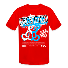 Load image into Gallery viewer, Faith Kids&#39; Moisture Wicking Performance T-Shirt - red
