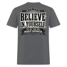 Load image into Gallery viewer, Believe T-Shirt (White Outline) - charcoal
