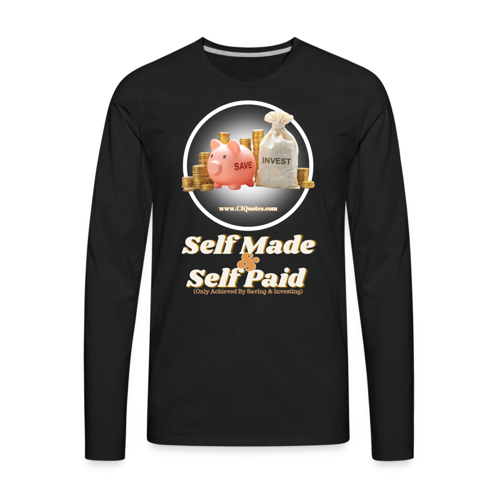 Savings & Investing Men's Premium Long Sleeve T-Shirt - black