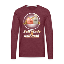 Load image into Gallery viewer, Savings &amp; Investing Men&#39;s Premium Long Sleeve T-Shirt - heather burgundy
