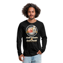 Load image into Gallery viewer, Savings &amp; Investing Men&#39;s Premium Long Sleeve T-Shirt - charcoal grey
