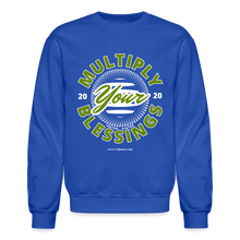 Load image into Gallery viewer, Multiply Crewneck Sweatshirt (White Outline) - royal blue
