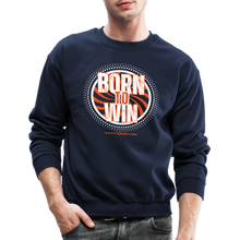 Load image into Gallery viewer, Born To Win Crewneck Sweatshirt (White) - navy
