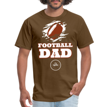 Load image into Gallery viewer, Football Dad Unisex Classic T-Shirt (White Background) - brown
