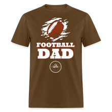 Load image into Gallery viewer, Football Dad Unisex Classic T-Shirt (White Background) - brown
