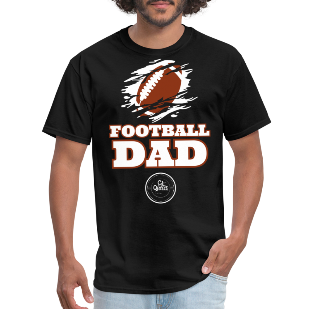 Football Dad Unisex Classic T-Shirt (White Background) - black
