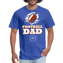 Load image into Gallery viewer, Football Dad Unisex Classic T-Shirt (White Background) - royal blue
