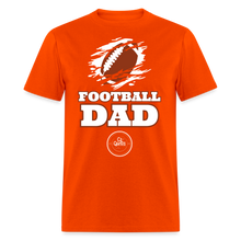 Load image into Gallery viewer, Football Dad Unisex Classic T-Shirt (White Background) - orange
