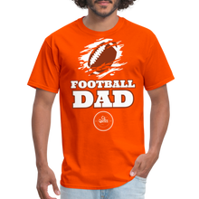 Load image into Gallery viewer, Football Dad Unisex Classic T-Shirt (White Background) - orange
