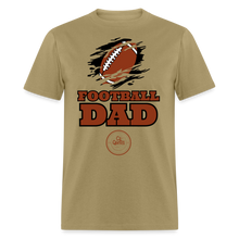 Load image into Gallery viewer, Football Dad Unisex Classic T-Shirt (Black Background) - khaki
