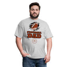 Load image into Gallery viewer, Football Dad Unisex Classic T-Shirt (Black Background) - heather gray
