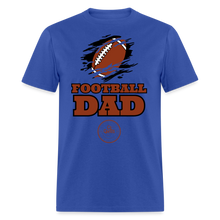 Load image into Gallery viewer, Football Dad Unisex Classic T-Shirt (Black Background) - royal blue
