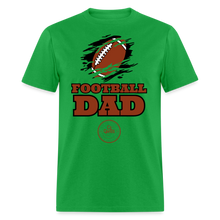 Load image into Gallery viewer, Football Dad Unisex Classic T-Shirt (Black Background) - bright green
