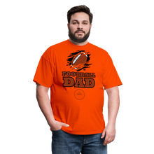 Load image into Gallery viewer, Football Dad Unisex Classic T-Shirt (Black Background) - orange

