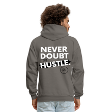 Load image into Gallery viewer, Never Doubt Hoodie (White Print) - asphalt gray
