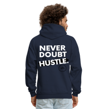 Load image into Gallery viewer, Never Doubt Hoodie (White Print) - navy
