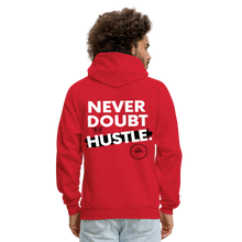 Load image into Gallery viewer, Never Doubt Hoodie (White Print) - red
