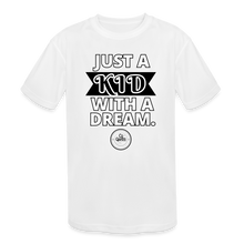 Load image into Gallery viewer, Just A Kids&#39; Moisture Wicking Performance T-Shirt - white
