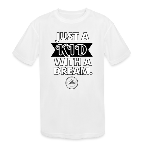 Just A Kids' Moisture Wicking Performance T-Shirt - white