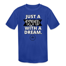 Load image into Gallery viewer, Just A Kids&#39; Moisture Wicking Performance T-Shirt - royal blue
