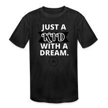 Load image into Gallery viewer, Just A Kids&#39; Moisture Wicking Performance T-Shirt - black
