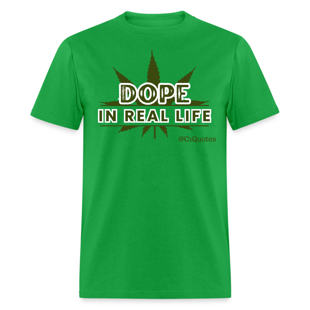 Dope Unisex Classic T-Shirt (White Outline) - bright green