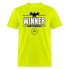 Load image into Gallery viewer, Winner Unisex Classic T-Shirt (Black Outline) - safety green
