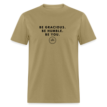 Load image into Gallery viewer, Be Gracious Unisex Classic T-Shirt (Black Print) - khaki
