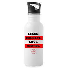 Load image into Gallery viewer, Learn Water Bottle - white
