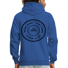 Load image into Gallery viewer, Work Hard Play Hard Men&#39;s Hoodie - royal blue
