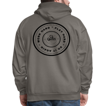 Load image into Gallery viewer, Work Hard Play Hard Men&#39;s Hoodie - asphalt gray
