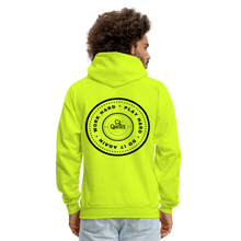 Load image into Gallery viewer, Work Hard Play Hard Men&#39;s Hoodie - safety green
