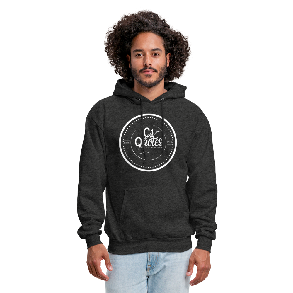 Be The Change Men's Hoodie (Red Line) - charcoal grey
