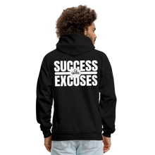 Load image into Gallery viewer, Success Over Excuses Men&#39;s Hoodie (White Print) - black
