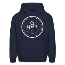 Load image into Gallery viewer, Success Over Excuses Men&#39;s Hoodie (White Print) - navy
